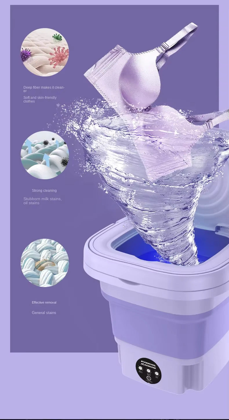 Gizmoteria™ 8L Portable Folding Washing Machine