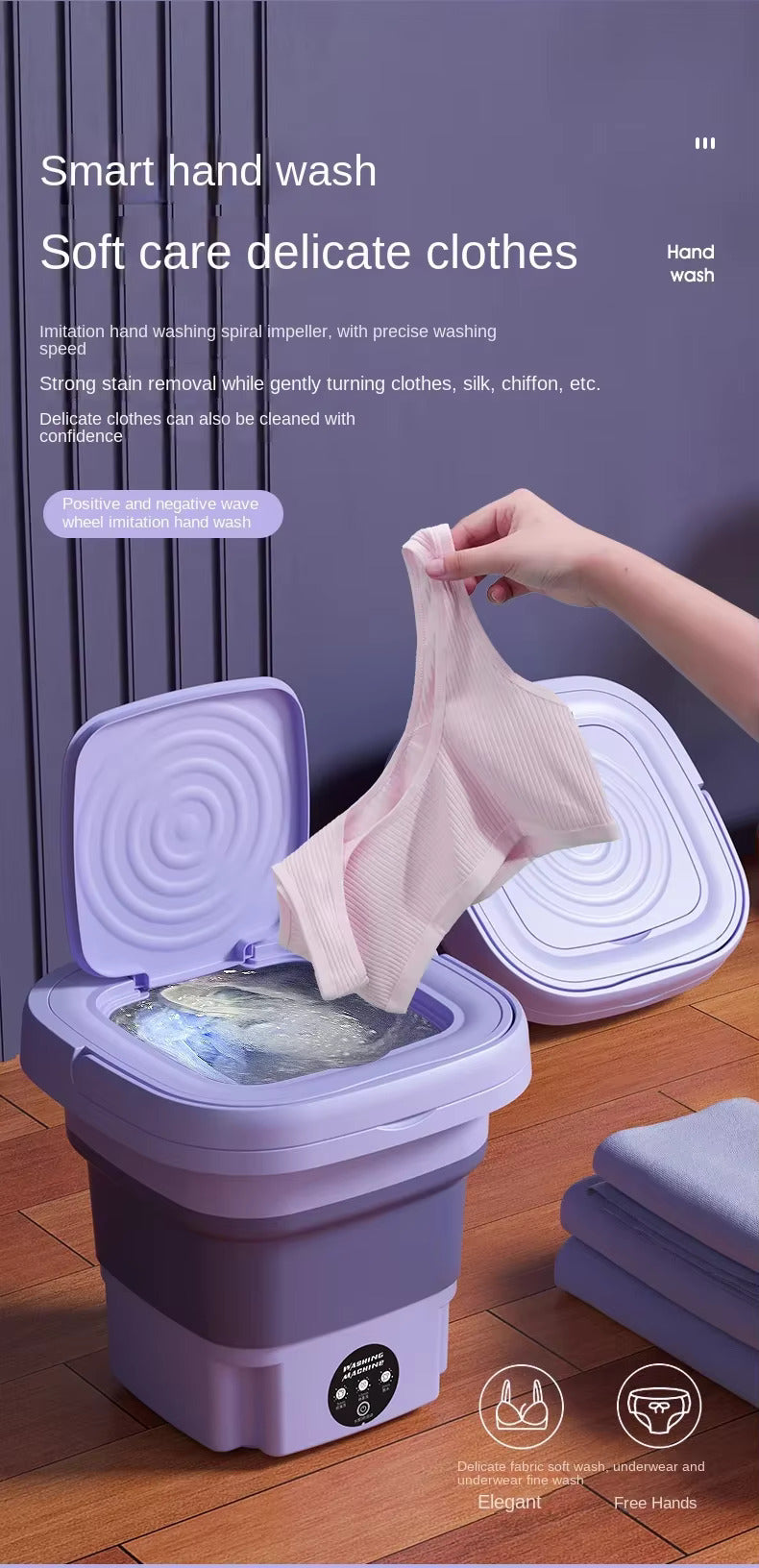 Gizmoteria™ 8L Portable Folding Washing Machine