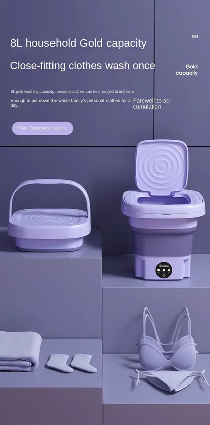 Gizmoteria™ 8L Portable Folding Washing Machine